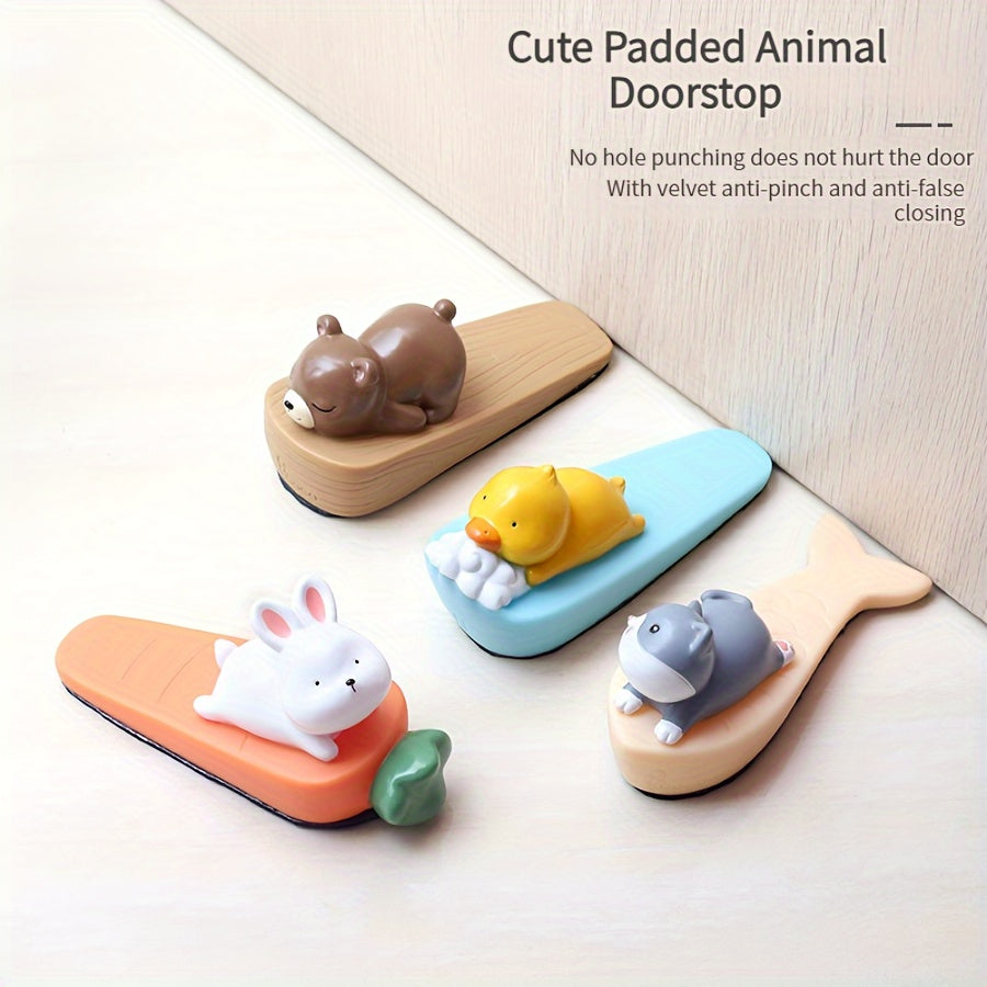 Animal PVC Door Stopper Set Assorted Cartoon Characters for Home and Office