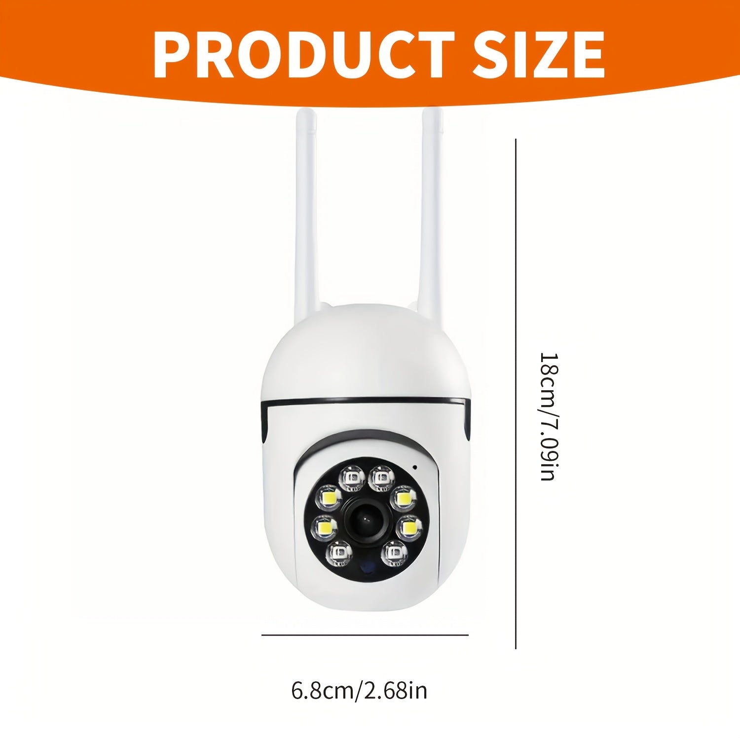 Uydagi va tashqaridagi simsiz xavfsizlik kamerası 1080P kechqurun ko‘rish harakatni aniqlash avtomatik izlovchi