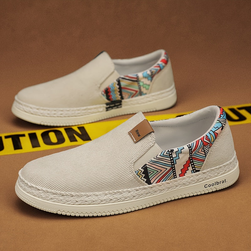 Men's Canvas Slip-On Shoes Casual Non-Slip Sole for Outdoor Activities