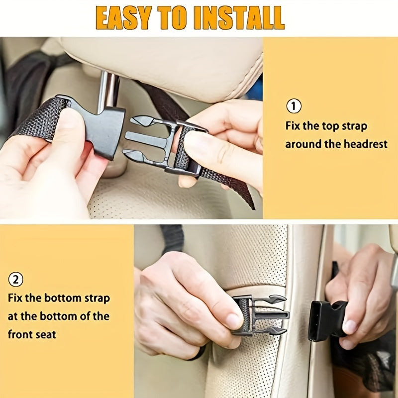 Универсальный органайзер для спинки автомобильного сиденья из полиэстера с множеством карманов для хранения