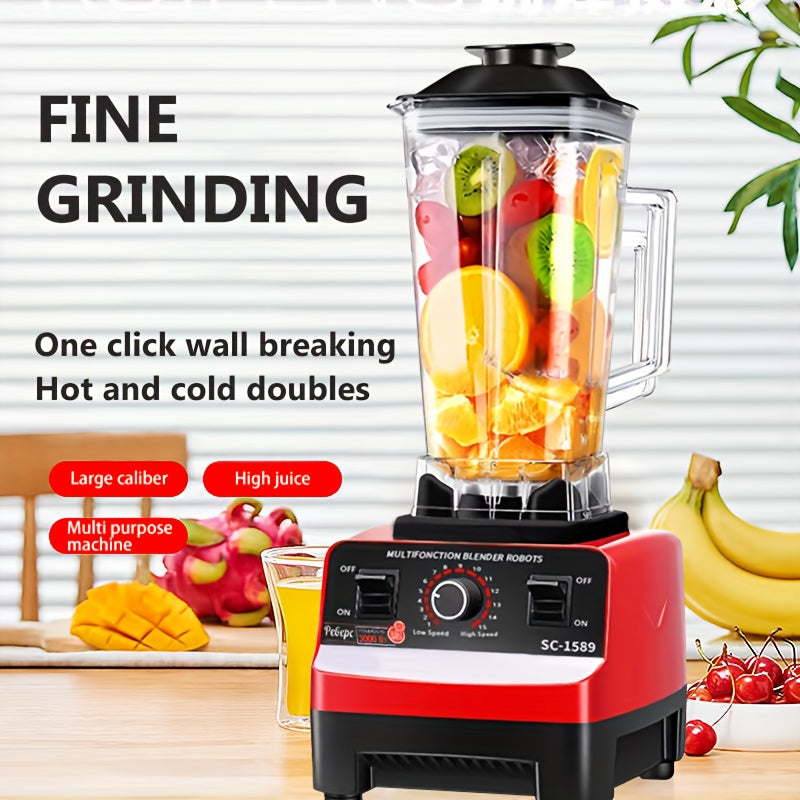 High-Power Food Blender with Glass Jar, Ice Breaker, Dual Voltage