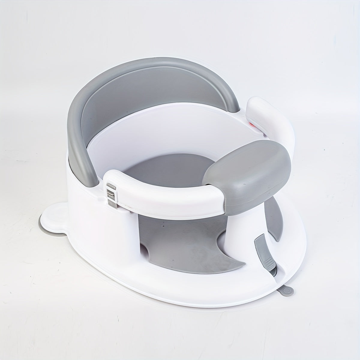 Kids Bath Chair with Armrests Non-Slip Suction Cup Base Pink Blue Gray