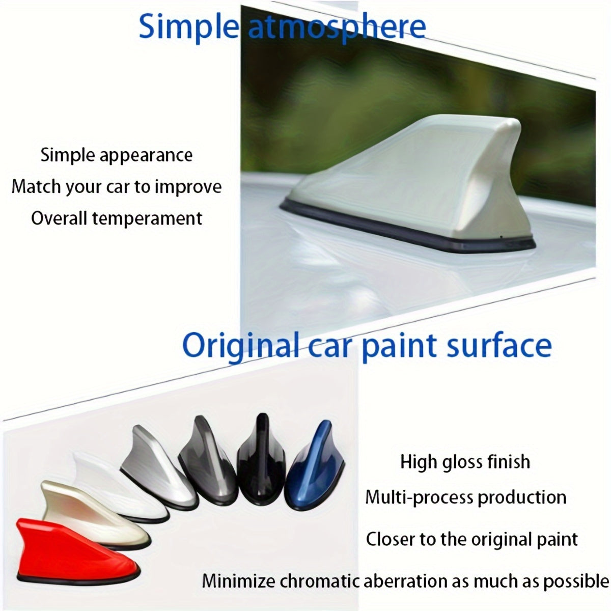 Universal Avtomobil Shark Fin Antenasi Tomi Signal Aerial Auto Radio Tizimi uchun