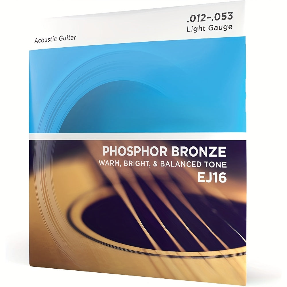 Phosphor Bronze Guitar Strings Yellow Custom Light 11-52 for Acoustic Guitars