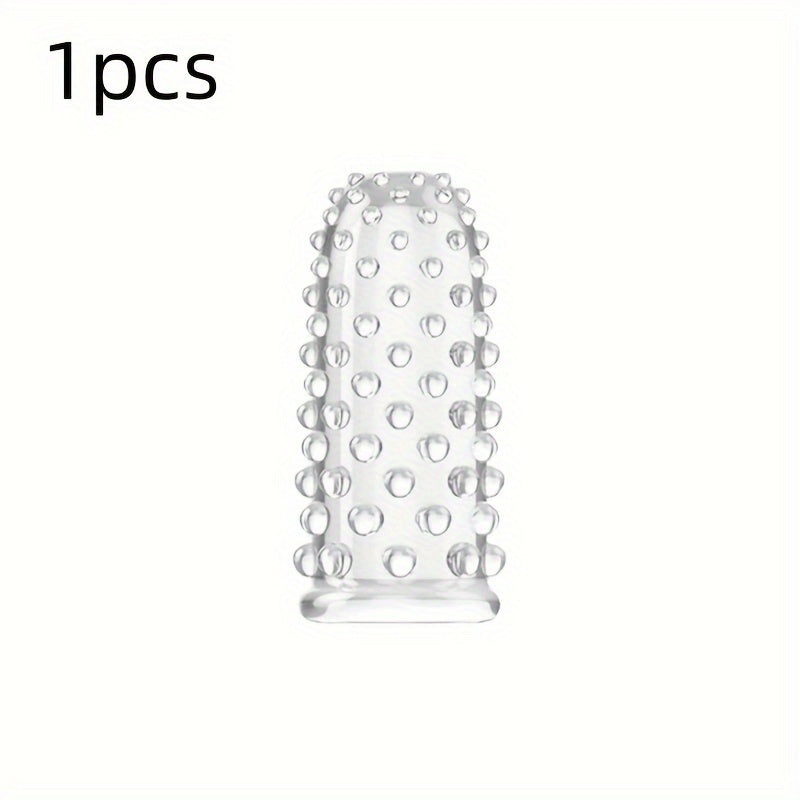 Взрослая мужская большая мягкая силиконовая накладка на палец с бугорком для G-точки или оргазма G-точки