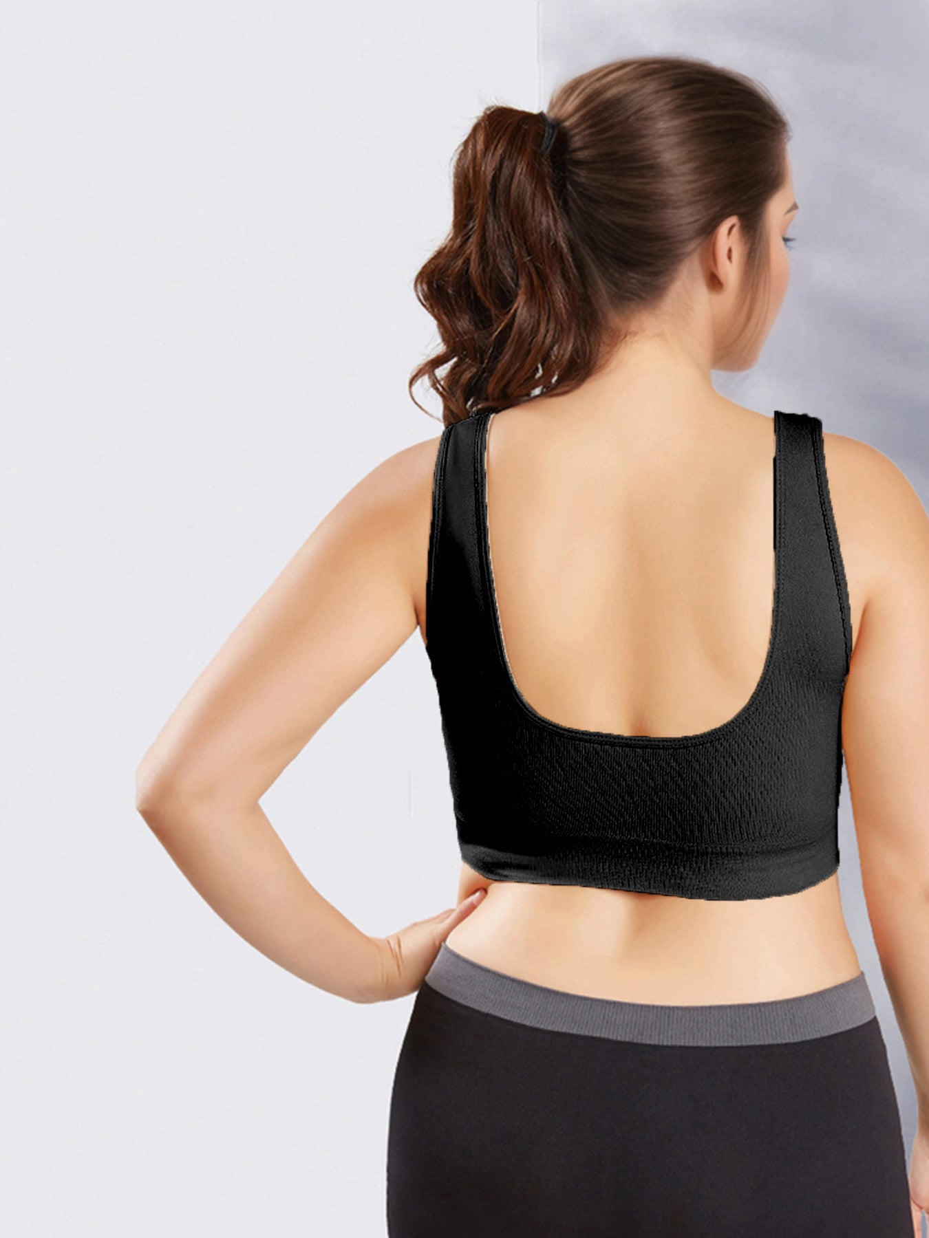 Women's Plus Size Seamless Sports Bras 5XL Breathable Supportive Gym Tops