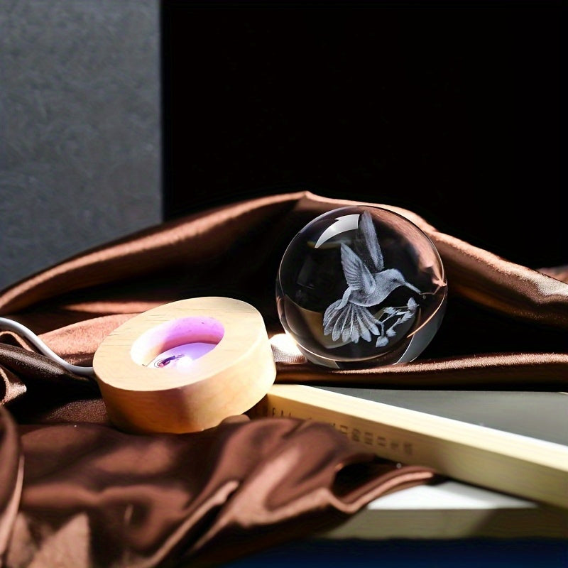 3D Hummingbird Night Light USB Color-Changing Animal Figurine Gift for Birthdays and Graduations