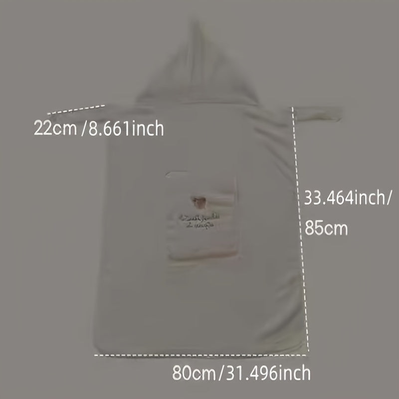 Manta cálida para niños en color caqui y marfil de franela para lactancia y uso en invierno