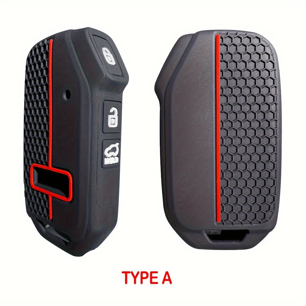 Car Key Fob Cover Silicone Keychain for Multiple Vehicle Models Compatible with Kia