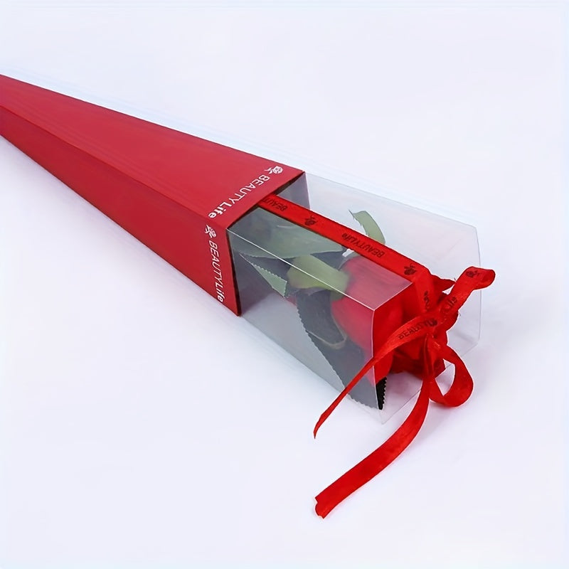 Элегантные складные подарочные коробки для букетов из ПВХ к Дню святого Валентина и Дню матери, набор 10