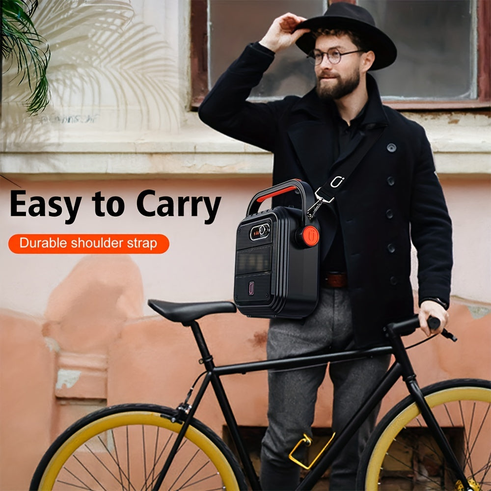 Portable Karaoke Speaker System with 2 Wireless UHF Microphones 15W TWS FM Radio Audio Recording