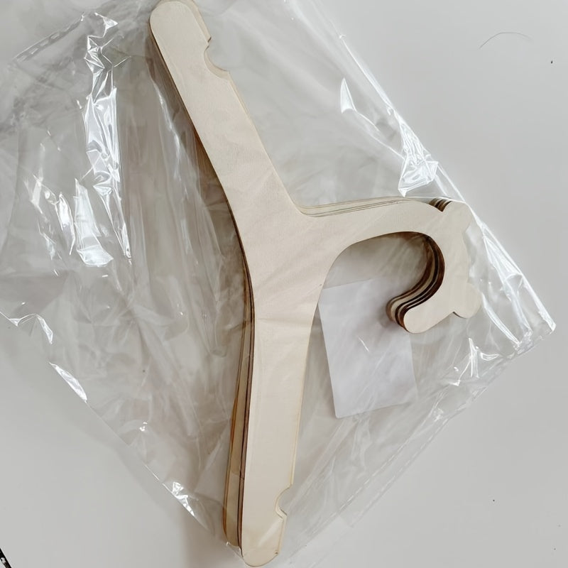 Set of 10 Wooden Baby Clothes Hangers for Organizing Kids Clothing in Closet or Bedroom