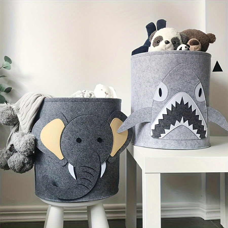 Cartoon Animal Laundry Hamper Large Foldable Storage Bin for Kids Toys and Nursery Clothes
