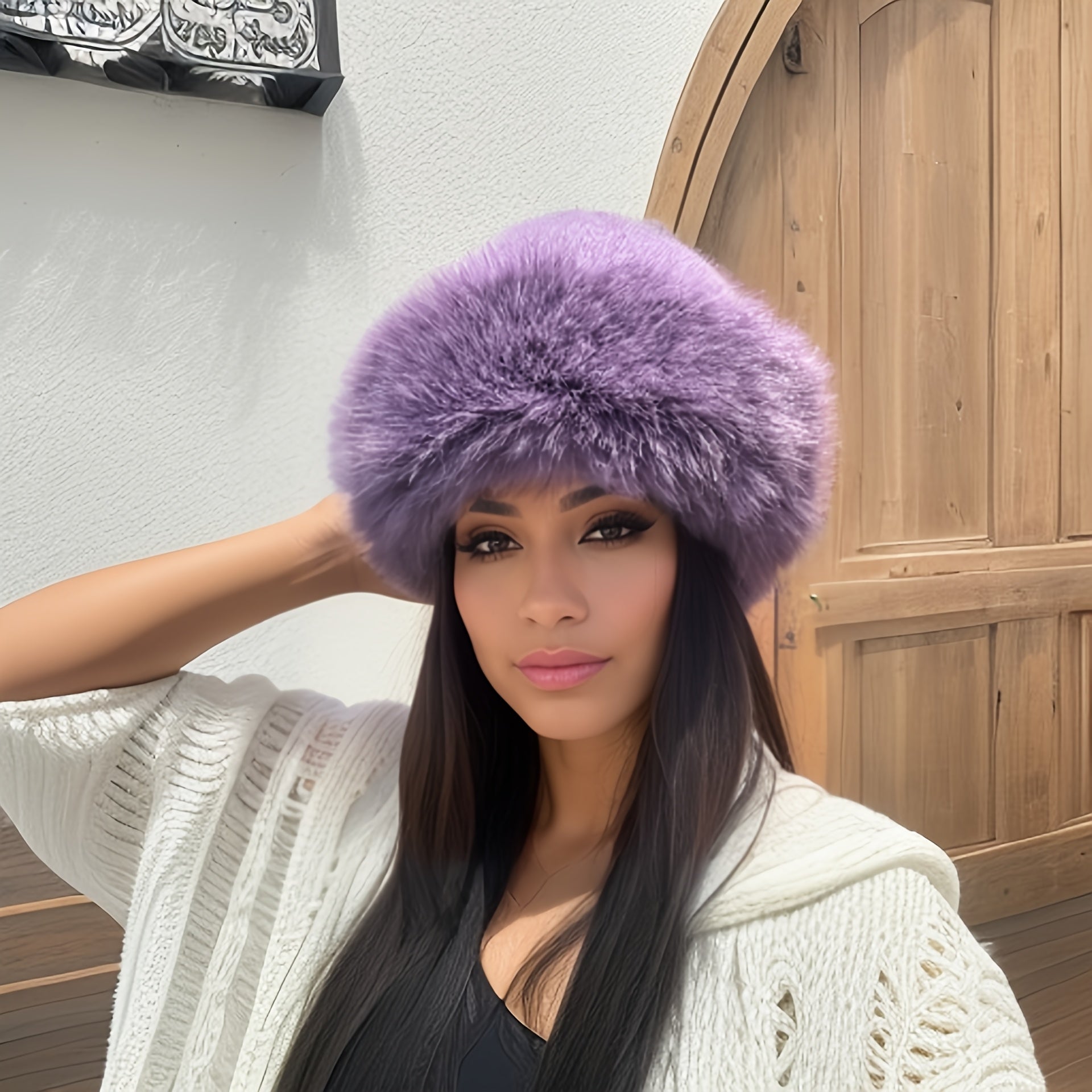 Women's Winter Fisherman Hat Insulated Windproof Coldproof Faux Fur Bucket Hat