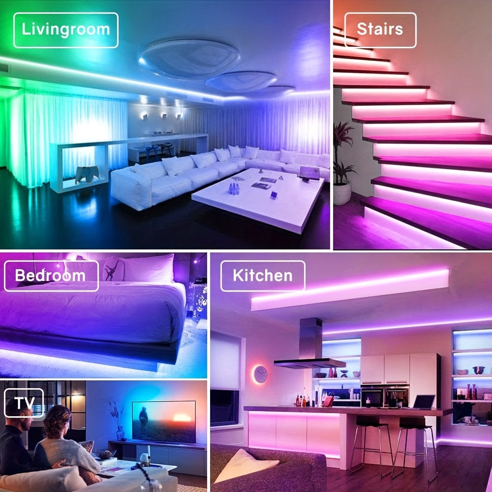 LED Strip Lights RGB Dimmable USB Music Sync Timer for Bedroom Game Room Decor