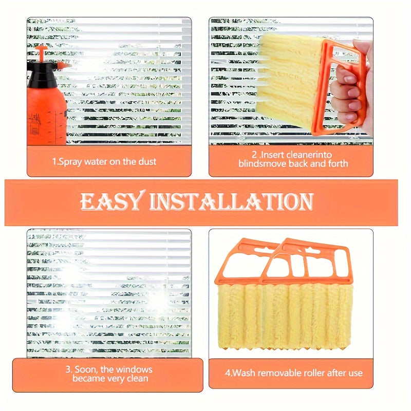 Cepillo de limpieza multifuncional para persianas para quitar el polvo de ventiladores, cortinas y ventanas