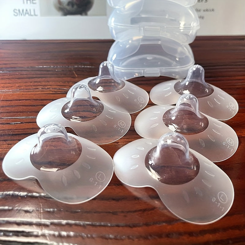 Escudo de pezón de silicona para mujeres, protección para morder durante la lactancia, tres tamaños