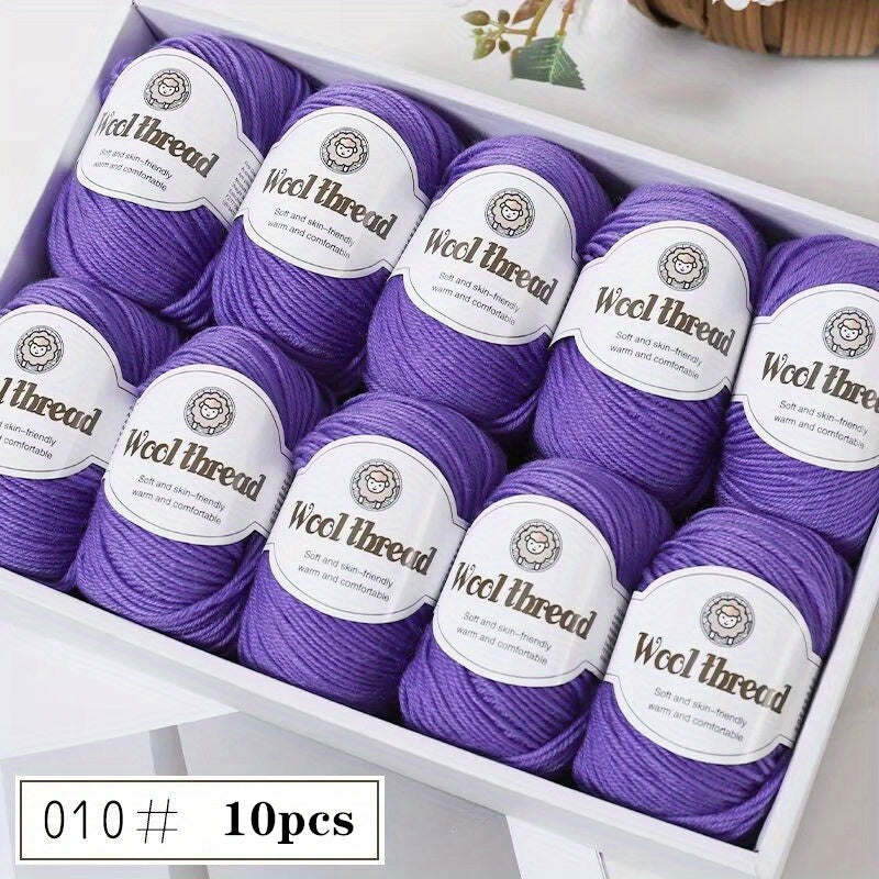 10pcs Australian Wool Yarn 500g Soft Warm Knitting for Sweaters Coats Scarves