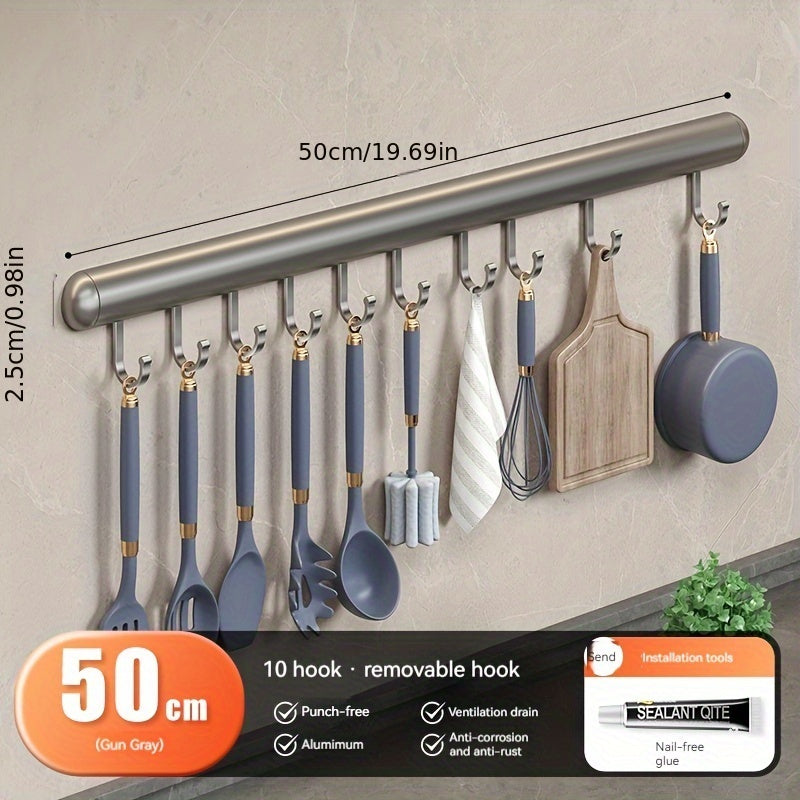 Kitchen Wall Hook Space Aluminum for Spatulas Keys Spoons 1 Piece