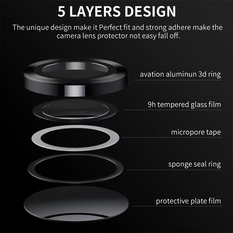 Anillos protectores de lentes de cámara de vidrio para modelos de las series Samsung A y S