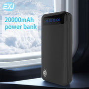 LED displeyli 20000mAh quvvat banki USB Type-C Micro kirish portativ zaryadlovchi iOS Android uchun