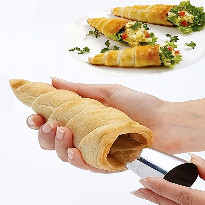 Stainless steel pastry molds for desserts croissants ice cream cones durable baking tools