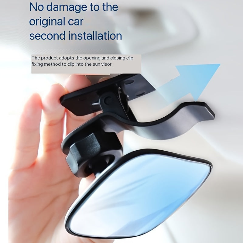 Universal Rearview Mirror for Cars Wide Angle Convex ABS Black