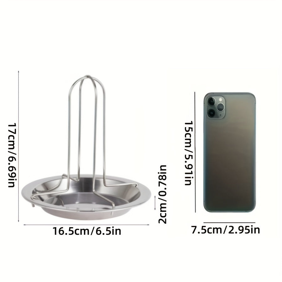 Stainless Steel Roasting Stand with Drip Pan for BBQ and Oven, Foldable and Non-Stick