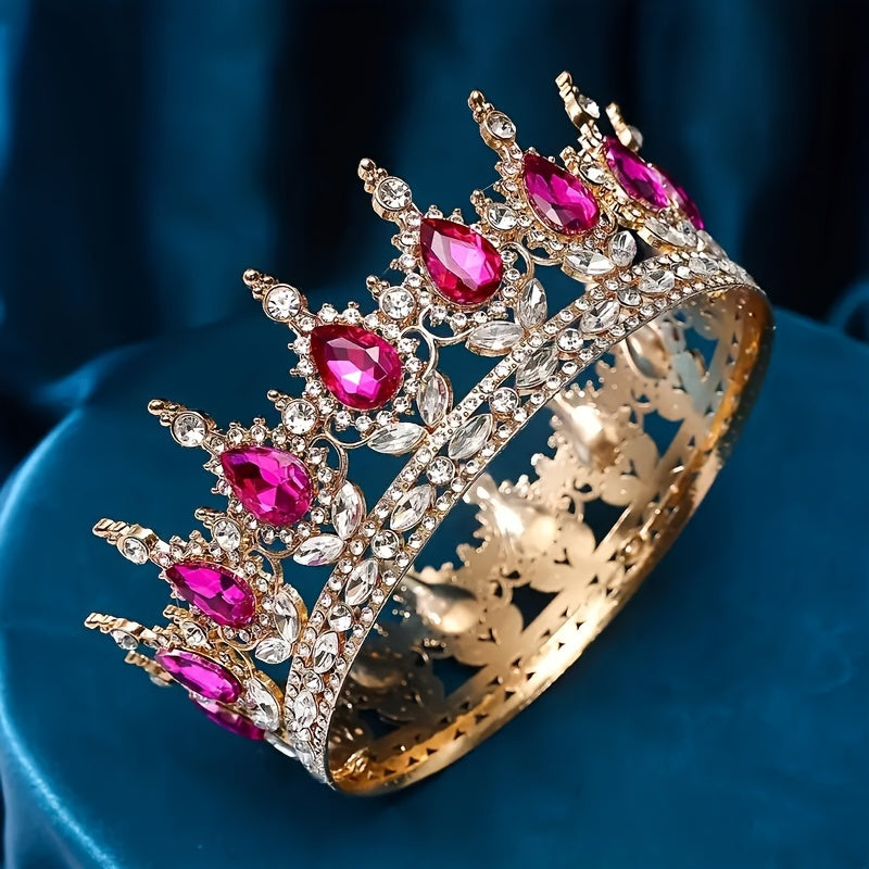 Women’s Shiny Rhinestone Tiara Crown for Weddings and Parties