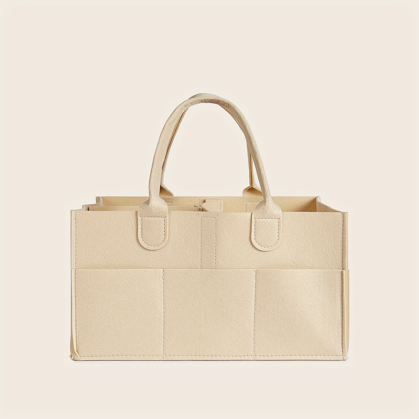 Portable Felt Diaper Bag for New Moms Compact Baby Bag with Diaper Storage