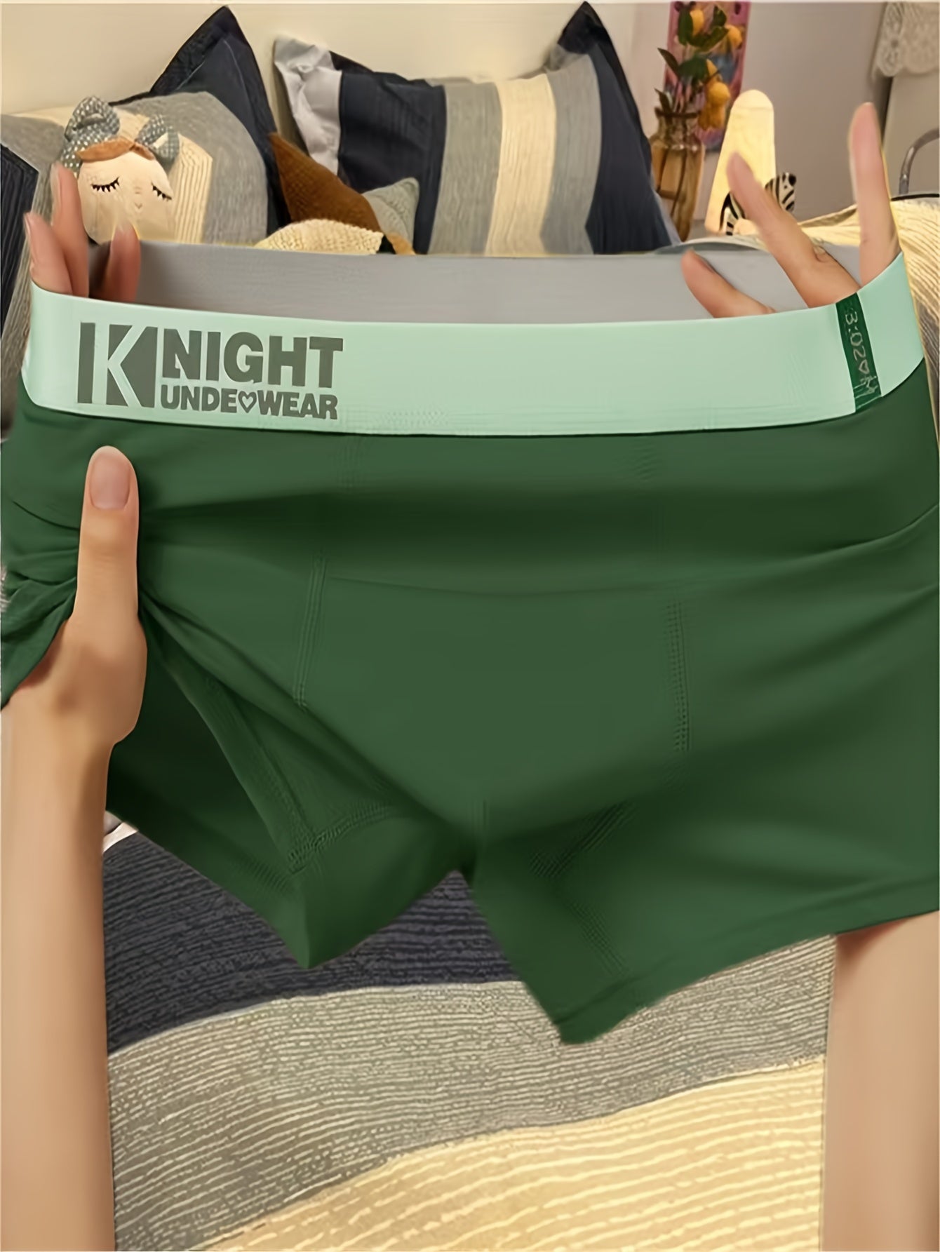 Men's Cotton Boxer Briefs 3-Pack Breathable Low-Rise Solid Color Underwear