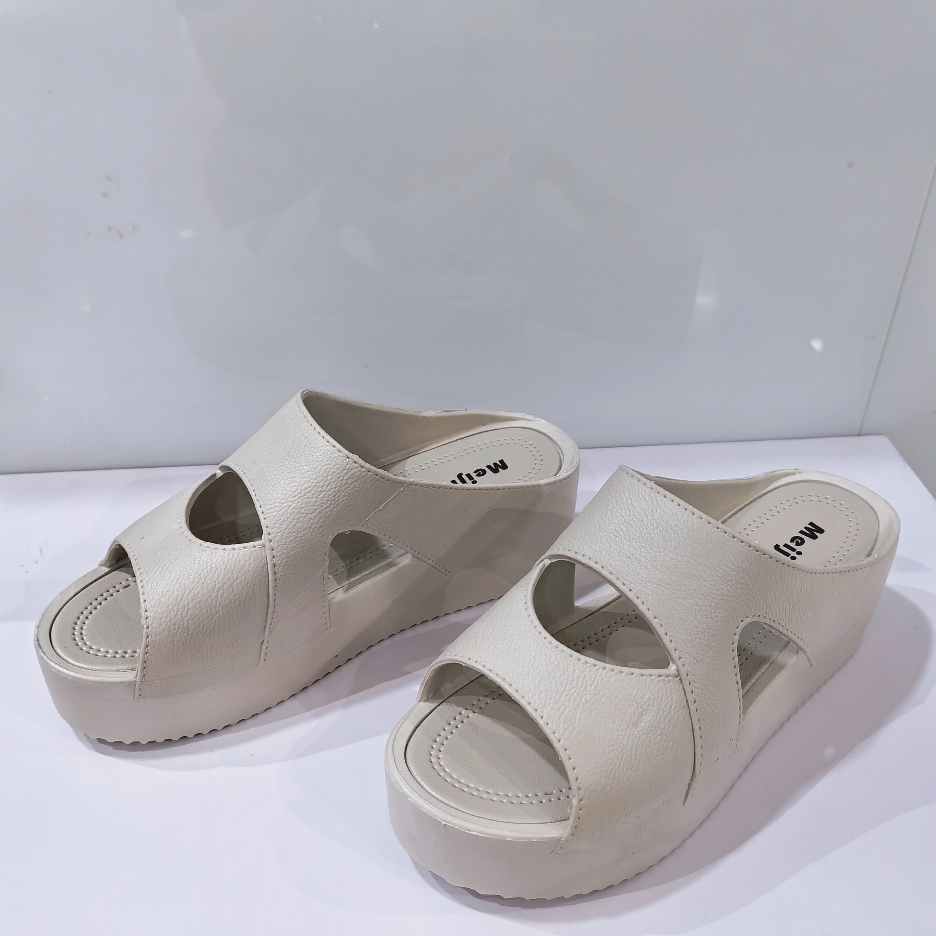 Women's Wedge Sandals Peep Toe Breathable PVC Summer Outdoor