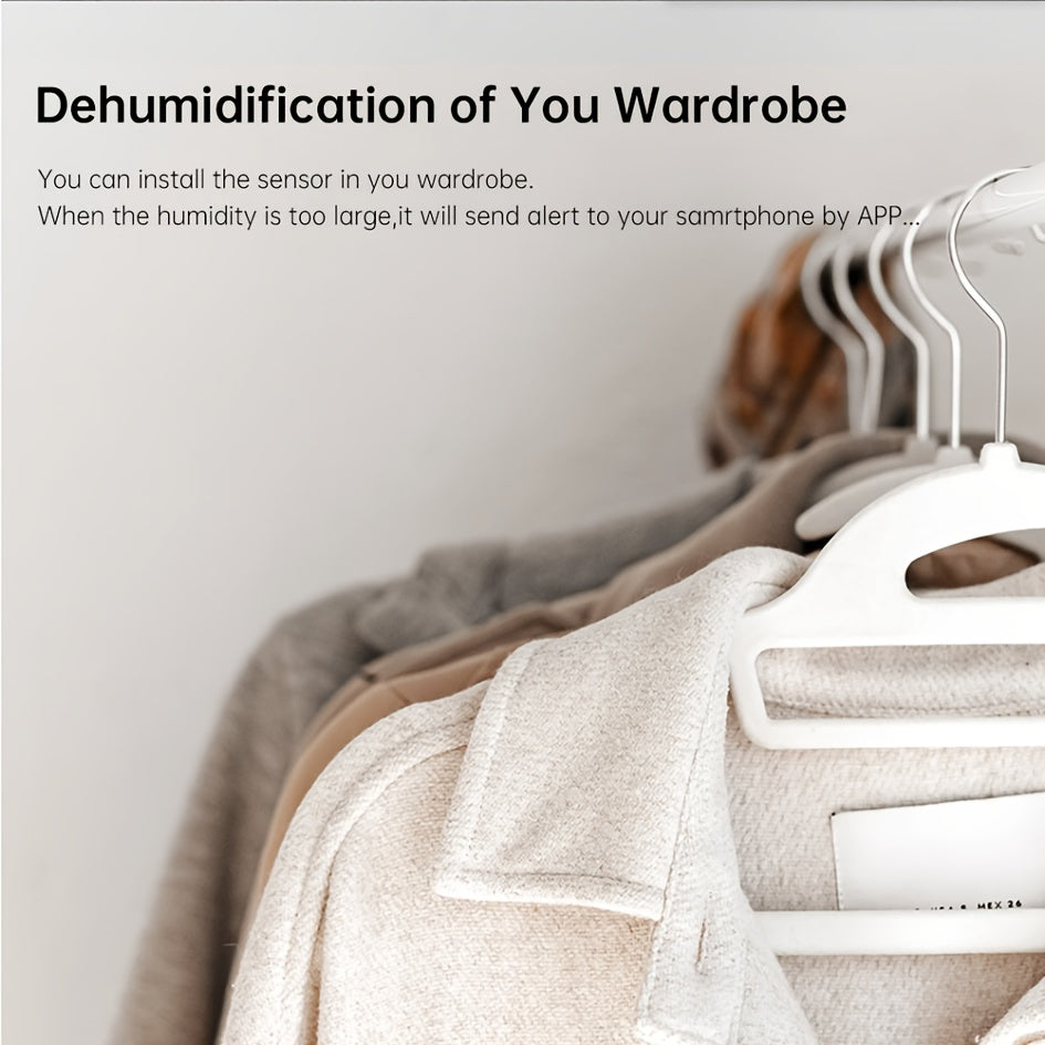 Умный датчик для обнаружения изменений температуры и влажности, подключается к WiFi/ZigBee протоколу для управления кондиционером и увлажнителем через приложение. Может управляться удаленно с помощью мобильного телефона.