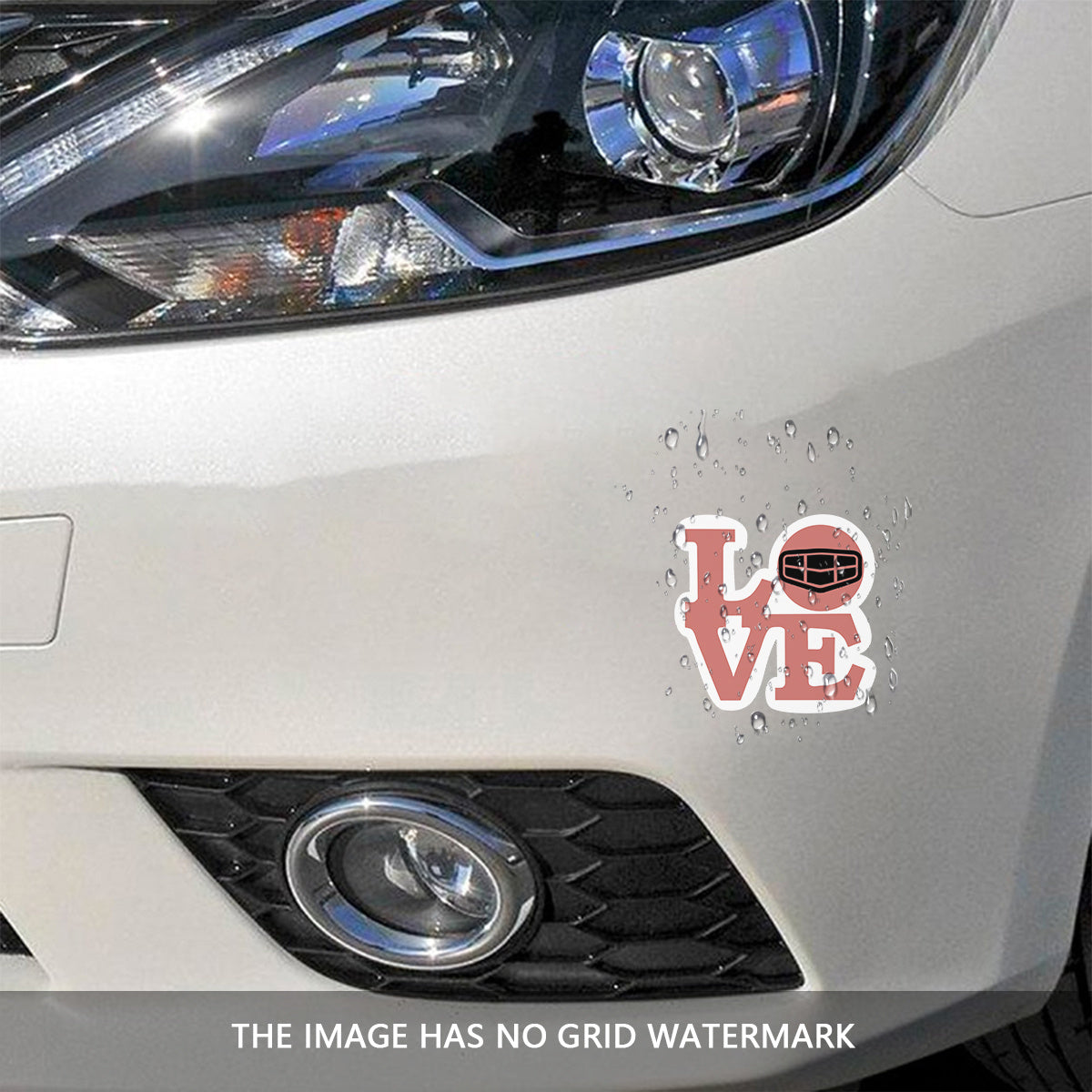 2Pcs Matte Finish Vinyl Car Logo Bumper Stickers Self-Adhesive Decals