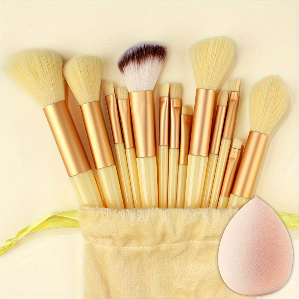 13pcs Makeup Brush Set Nylon Bristles Professional Fluffy for Face Eyeshadow Blush