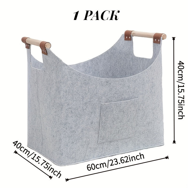 Katta o‘raladigan filьt olov savati 55L, tutqichlar bilan, ichki o‘rinda yog‘och saqlash uchun