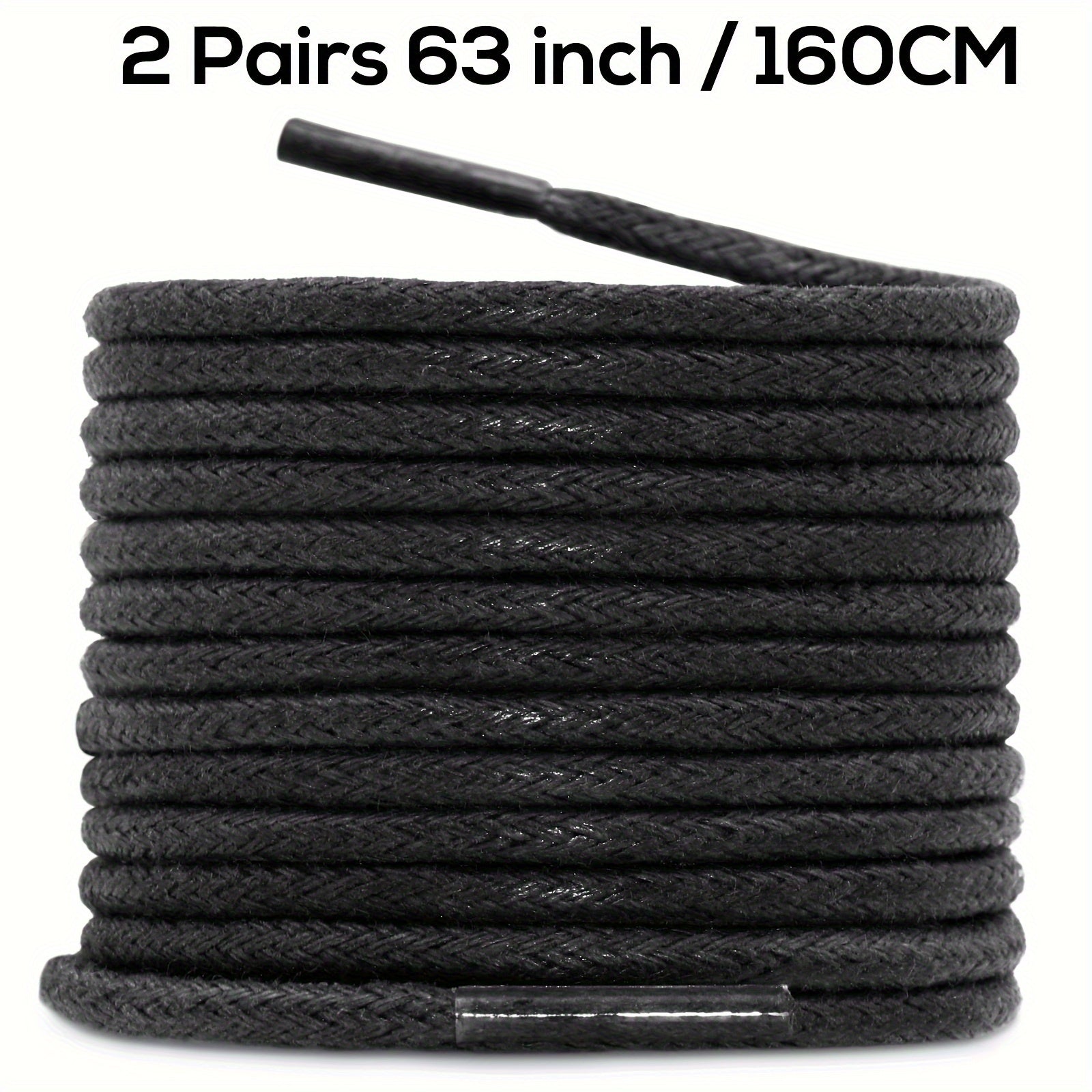 Unisex Waxed Shoelaces 0.25cm Thick Round Replacement Multi-Coloured 4 Pairs