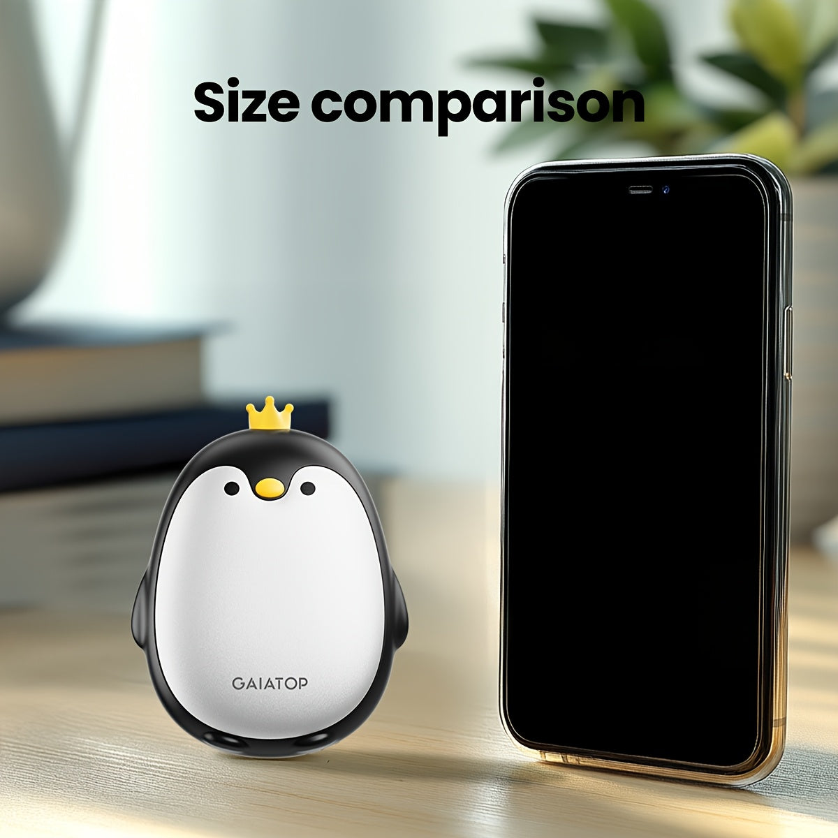 Mini Penguin USB Hand Warmer with 3 Adjustable Temperatures Portable and Cute