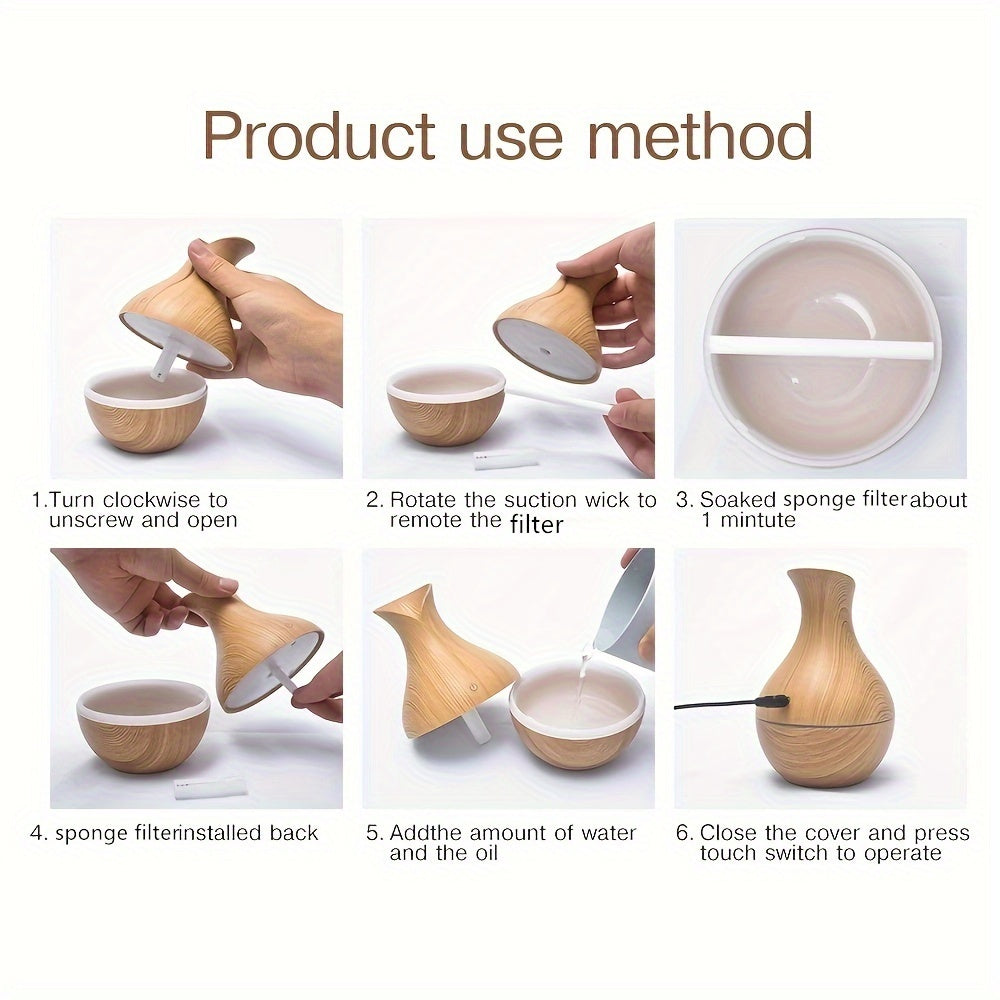 Humidificador de cerámica de 130ml para decoración del hogar Blanco