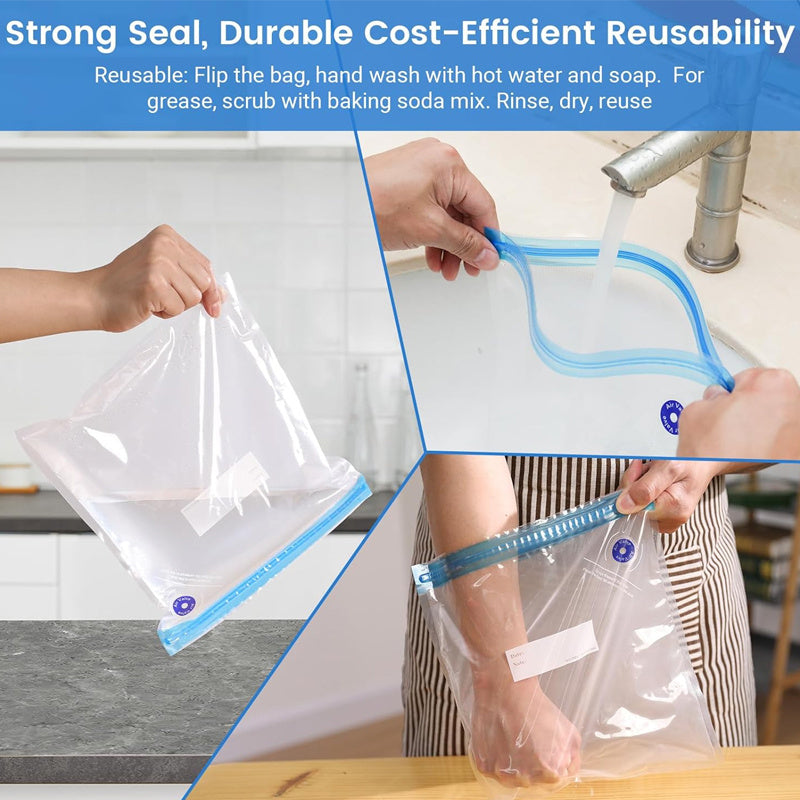 Перезаряжаемый портативный вакуумный упаковщик для продуктов с 3 размерами пакетов, портативный для фруктов и овощей