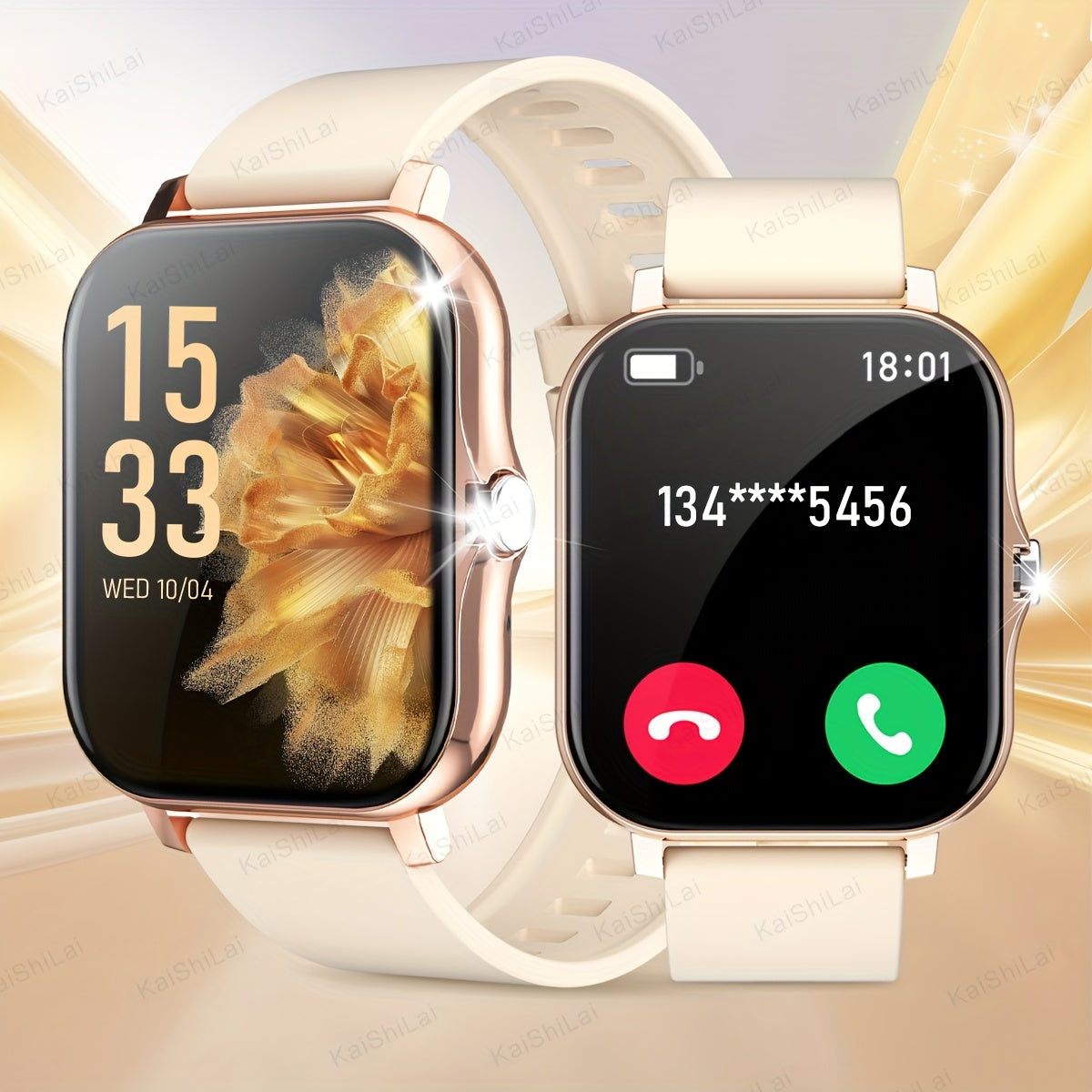 2024 Smartwatch with 4.65cm Touch Screen Sports Tracker Call Function Step Counter Compatible with iPhone Android