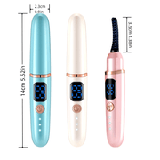 Electric Eyelash Curler 3-in-1 USB Rechargeable with 3 Temperature Settings Compact Travel Beauty Tool