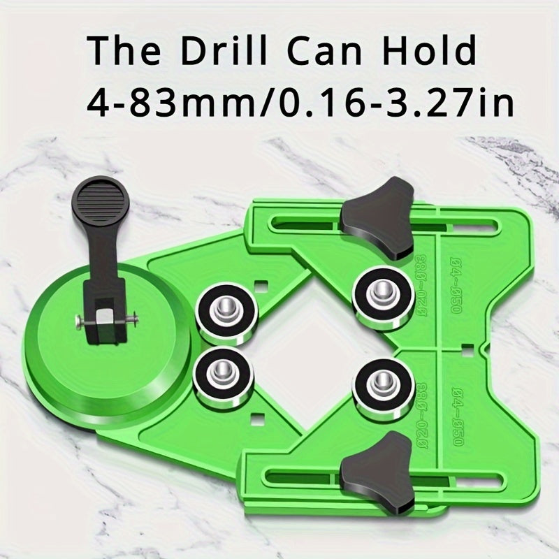 Ceramic Tile Glass Marble Hole Locator Tool with Chamfer and Suction