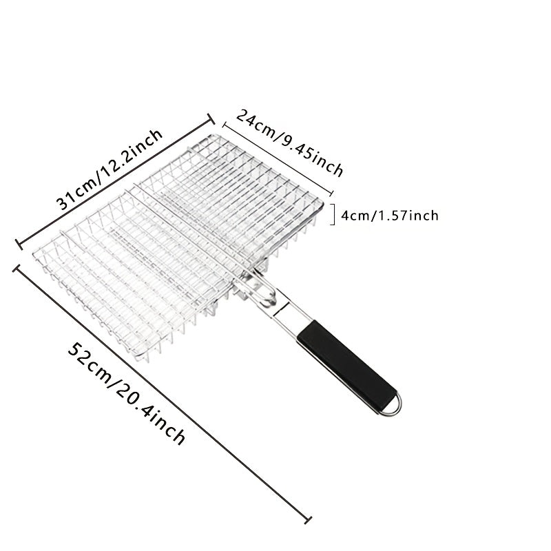 Detachable Folding Barbecue Rack Made of 430 Stainless Steel for Grilling Chicken Fish
