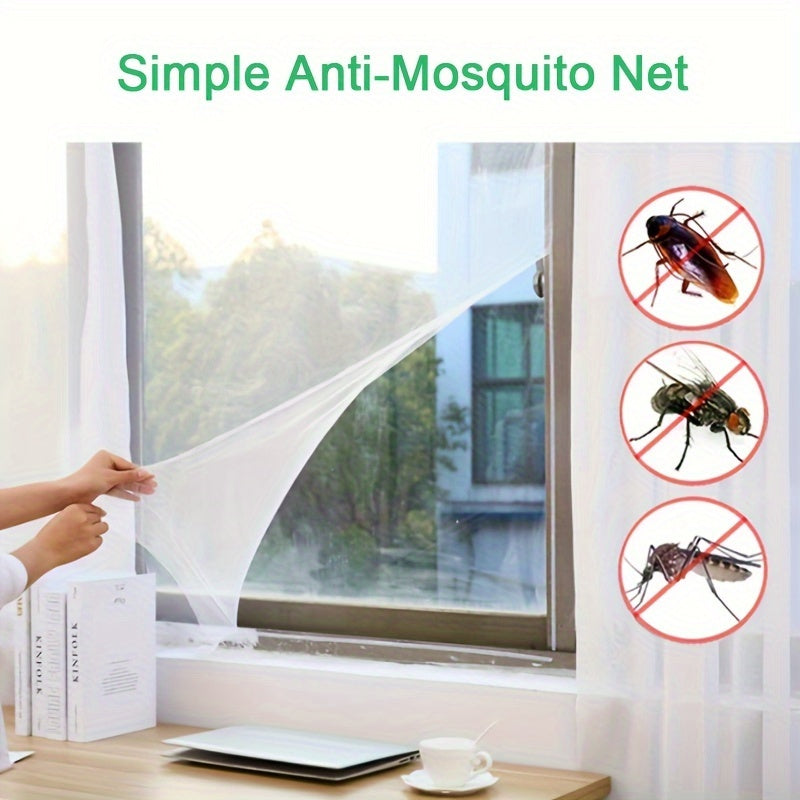 Adjustable Anti-Mosquito Window Screen Netting with Hook and Loop Tape