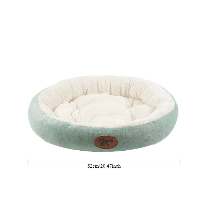 Oval Pet Bed for Cats and Dogs Cozy Classic Design All-Season Plush Nest