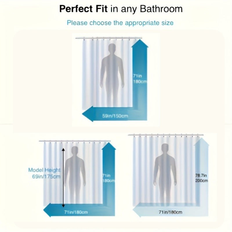 Metal grommetli barg naqshli dush pardasi, tozalash oson, qopqoq bilan birga, hammom bezatish va sovg'a berish uchun ideal.