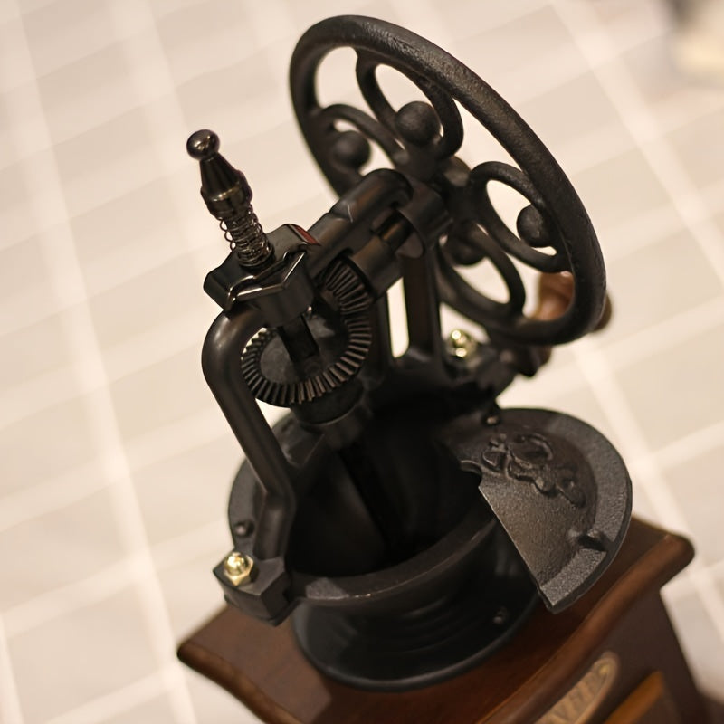 Retro Steel Hand Coffee Grinder, Manual Bean Grinder with Drawer