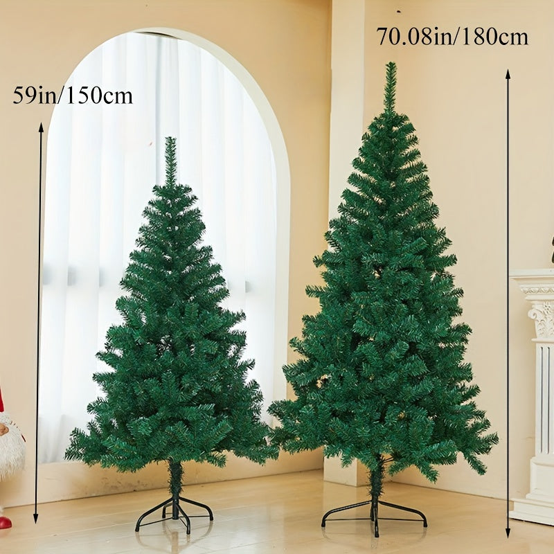 Artificial Christmas Tree PVC and Plush Fake Cedar Holiday Decor for Home Office Garden
