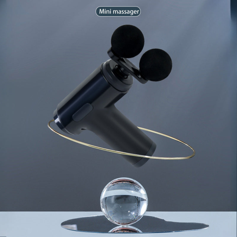 Mini Electric Massager with LCD Display 4 Heads 6 Speeds Rechargeable Battery